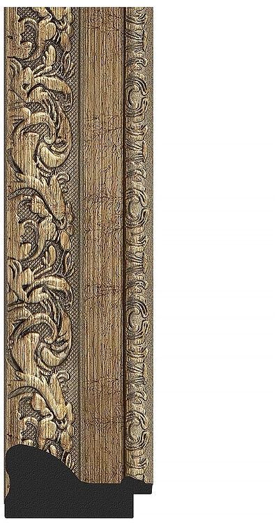 Зеркало Evoform Octagon 70х70 BY 7341 в багетной раме - Виньетка античная латунь 85