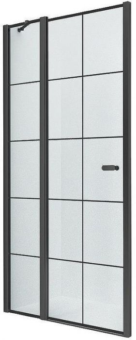 Душевая дверь New Trendy New Soleo Black 90 L D-0279A профиль Черный стекло прозрачное
