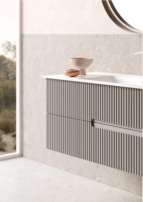 Тумба с раковиной Orka Moonlight 70 5001496 подвесная Бежевая матовая