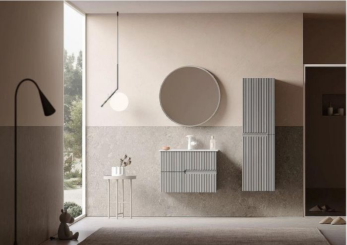 Тумба с раковиной Orka Moonlight 70 5001496 подвесная Бежевая матовая