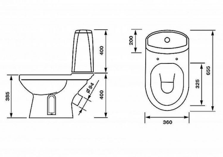 Унитаз компакт Оскольская Керамика Лея Люкс 41301130311 с бачком и сиденьем