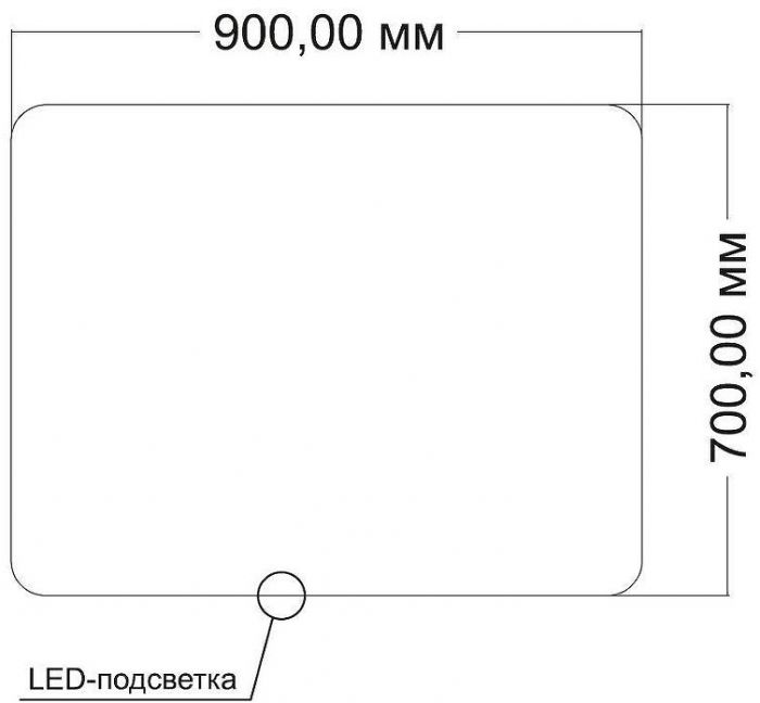 Зеркало Vincea 90 VLM-3BE9007 с подсветкой с сенсорным выключателем и диммером