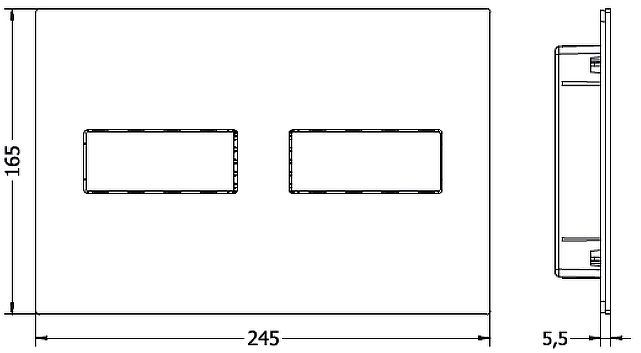 Клавиша смыва Artceram Inox 711.000.BM цвет Черный матовый
