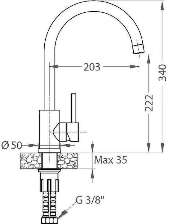 Смеситель для кухни Alveus Genesis Kati G11 Arctic 1129174 Белый Смеситель для кухни Alveus Genesis Kati G11 Arctic 1129174 Белый