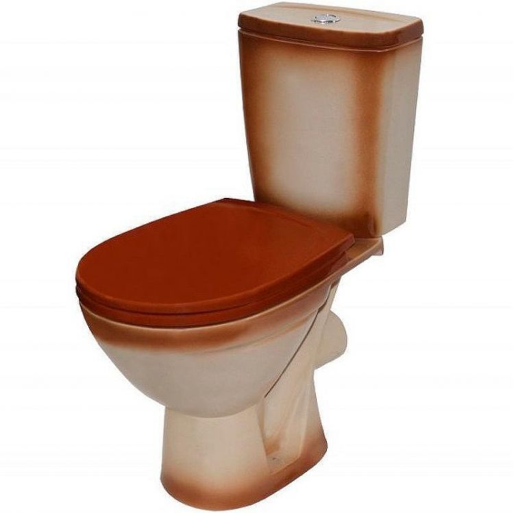 Унитаз компакт Rosa Соло 4640021065785 Коричневый декор с бачком и сиденьем Унитаз компакт Rosa Соло 4640021065785 Коричневый декор с бачком и сиденьем