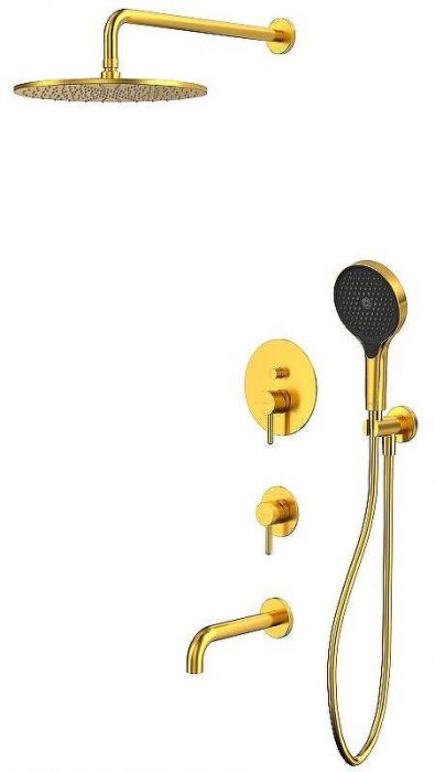 Душевая система Whitecross Y brushed gold YSET07TOPGLB Брашированное золото