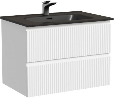 Тумба подвесная SANCOS Snob R 690х445х500, c двумя ящиками оснащенными доводчиками, Bianco,SNR70W