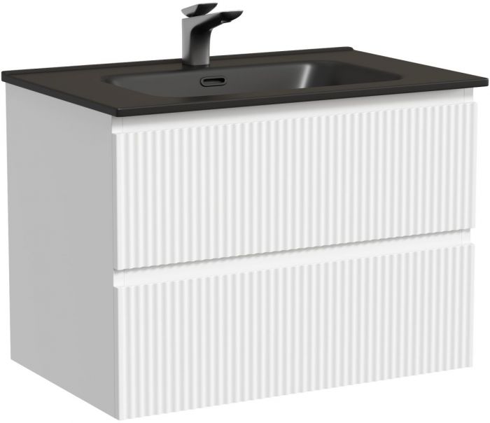 Тумба подвесная SANCOS Snob R 690х445х500, c двумя ящиками оснащенными доводчиками, Bianco,SNR70W