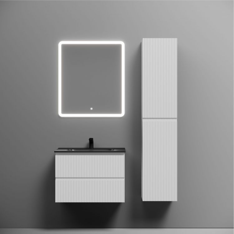 Тумба подвесная SANCOS Snob R 690х445х500, c двумя ящиками оснащенными доводчиками, Bianco,SNR70W