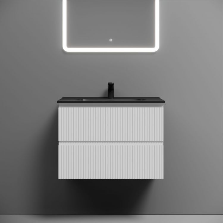 Тумба подвесная SANCOS Snob R 690х445х500, c двумя ящиками оснащенными доводчиками, Bianco,SNR70W