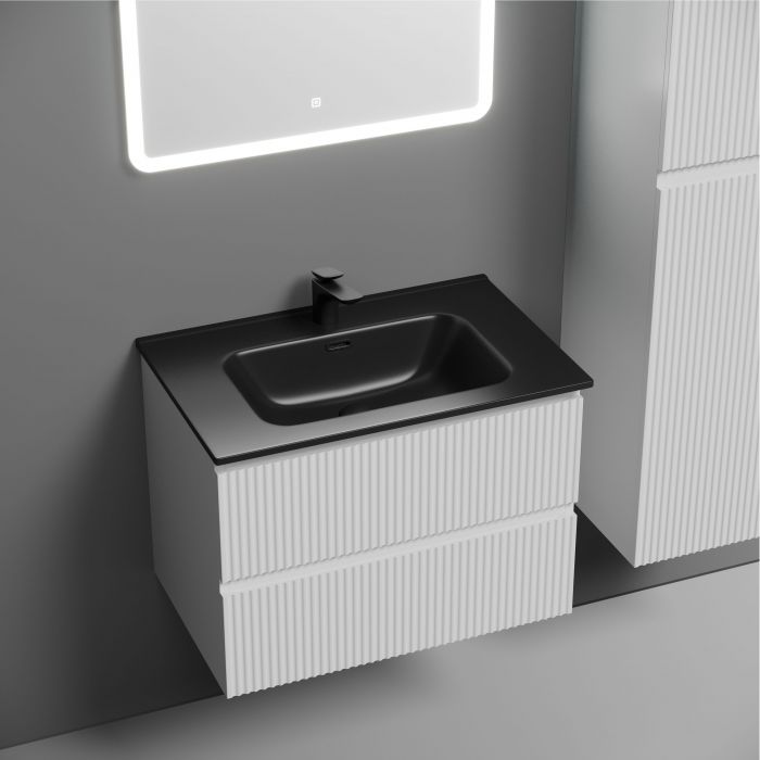 Тумба подвесная SANCOS Snob R 690х445х500, c двумя ящиками оснащенными доводчиками, Bianco,SNR70W