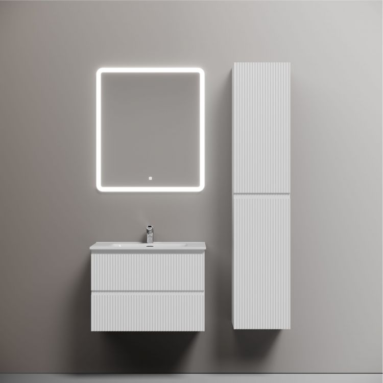 Тумба подвесная SANCOS Snob R 690х445х500, c двумя ящиками оснащенными доводчиками, Bianco,SNR70W