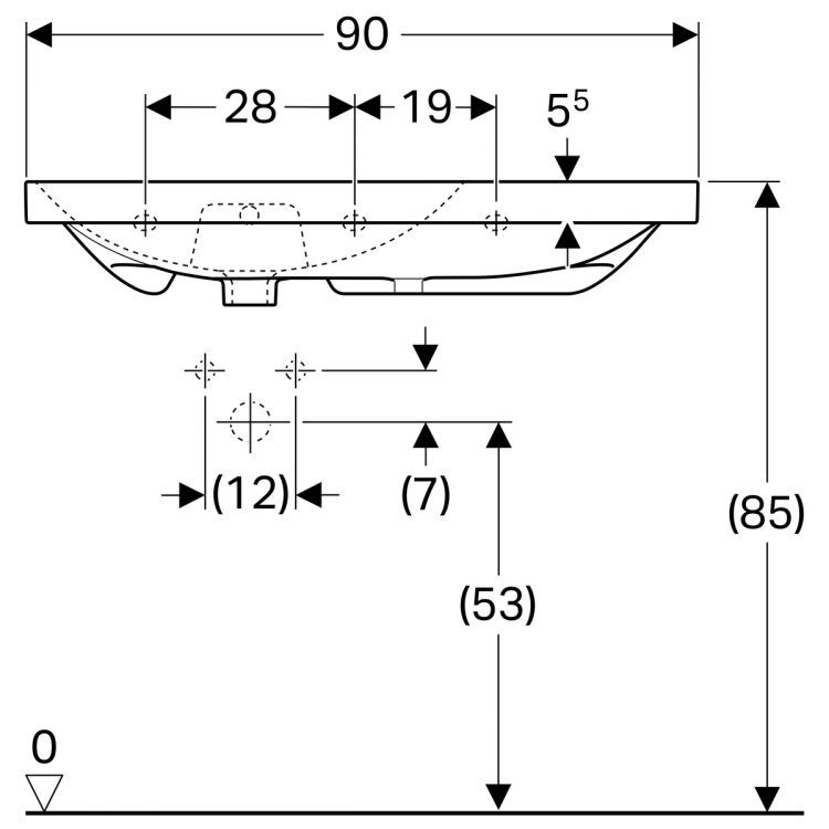 Раковина Keramag Acanto, 500.625.01.8