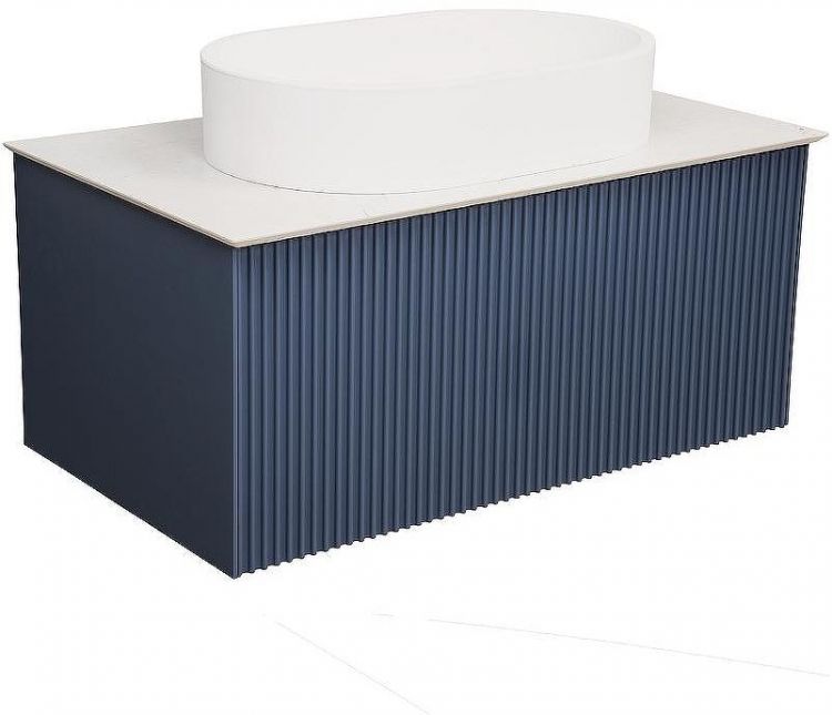 Тумба под раковину La Fenice Terra 80 FNC-01-TER-BG-80 подвесная Синяя матовая