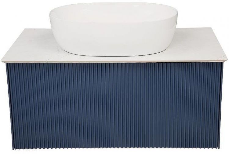 Тумба под раковину La Fenice Terra 80 FNC-01-TER-BG-80 подвесная Синяя матовая
