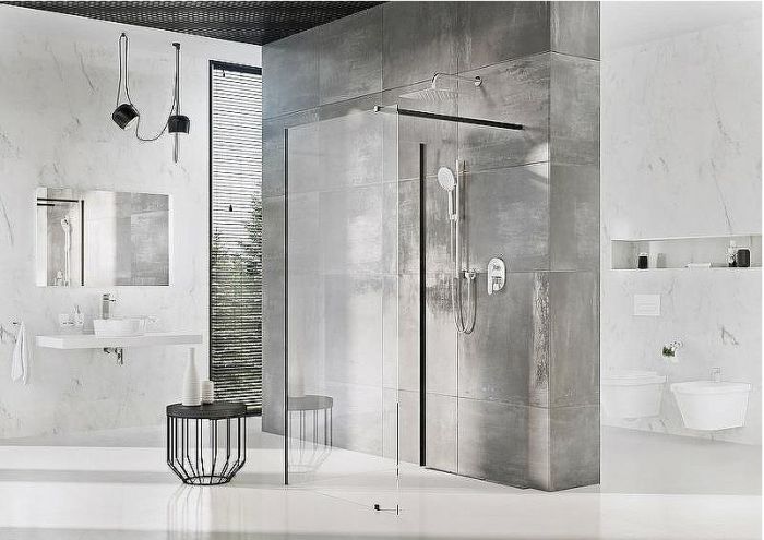 Душевая перегородка Ravak ST Walk-In Corner 120х90 GW1CG7300Z1 профиль Черный стекло Transparent