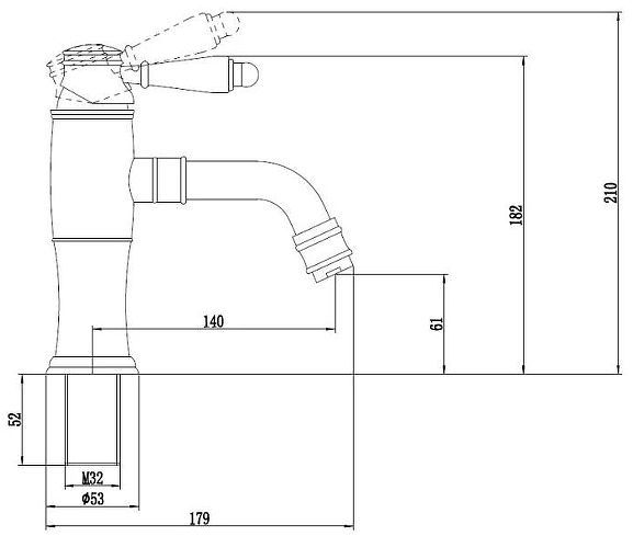 Смеситель для раковины Savol S-006611C цвет Бронза
