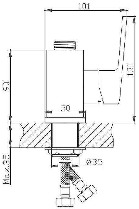 Смеситель для кухни Haiba HB73563 Хром без излива