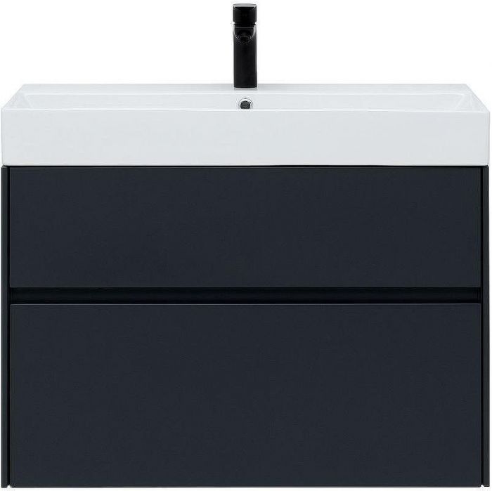 Тумба под раковину Aquanet Бруклин 85 310142 подвесная Антрацит матовый