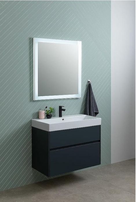 Тумба под раковину Aquanet Бруклин 85 310142 подвесная Антрацит матовый