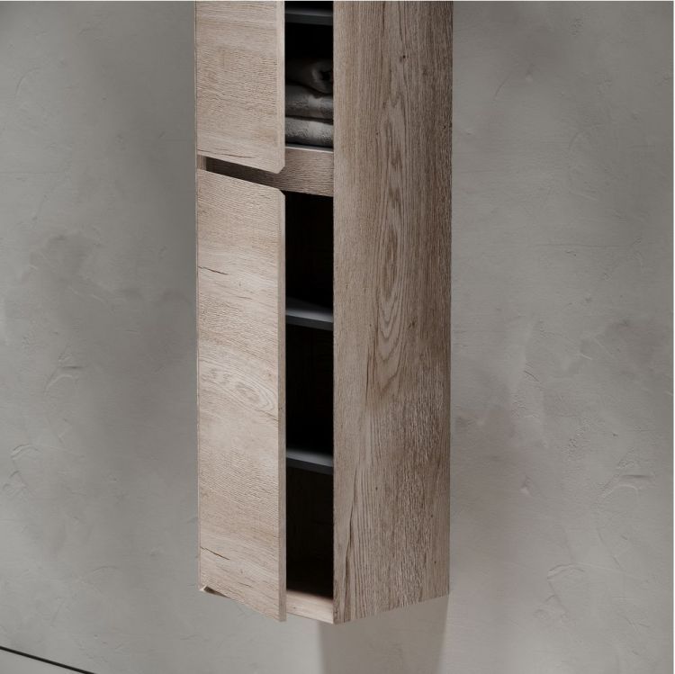 Шкаф-пенал SANCOS Marmi 1.0 подвесной, дуб галифакс натуральный 350х300х1600, PMR35EG