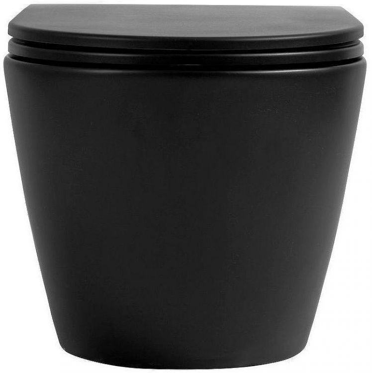 Унитаз Sintesi Evi SIN-TS-EVI-151BM подвесной Черный матовый с сиденьем Микролифт