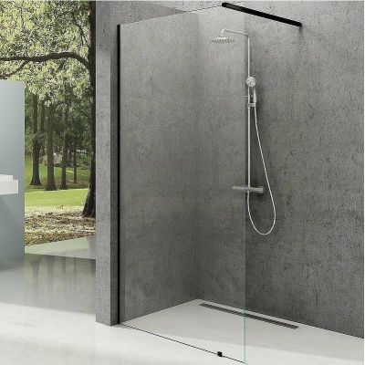 Душевая перегородка Ravak Walk-In Wall 140 GW9WM0300Z1 профиль Черный стекло Transparent
