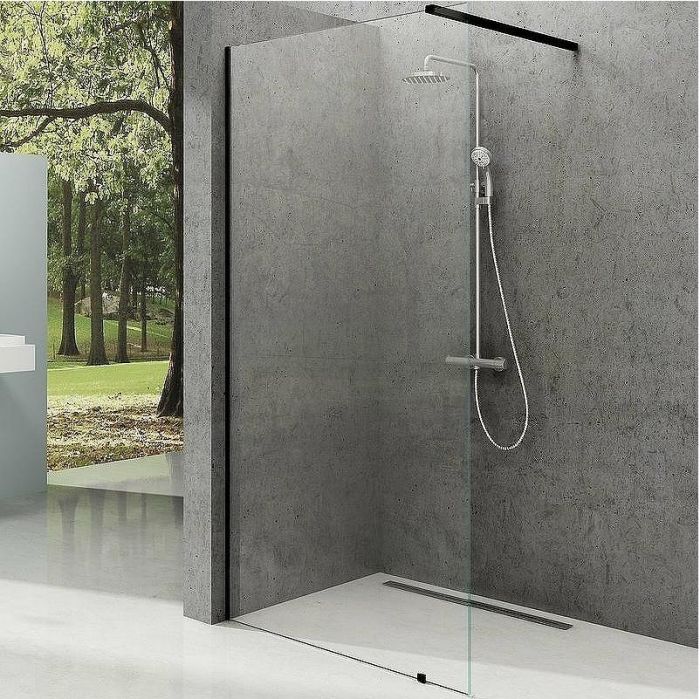 Душевая перегородка Ravak Walk-In Wall 140 GW9WM0300Z1 профиль Черный стекло Transparent