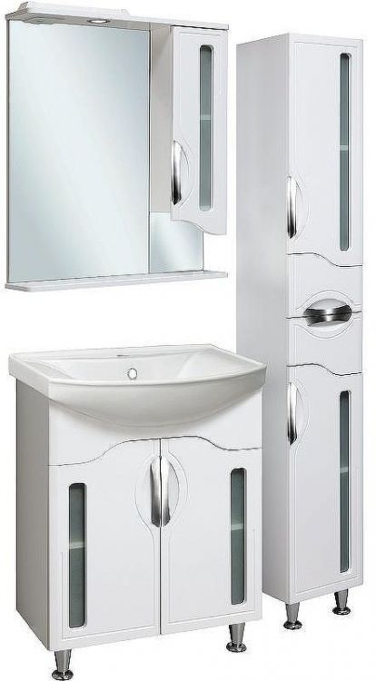 Шкаф пенал Runo Толедо 30 R 00000001037 Белый