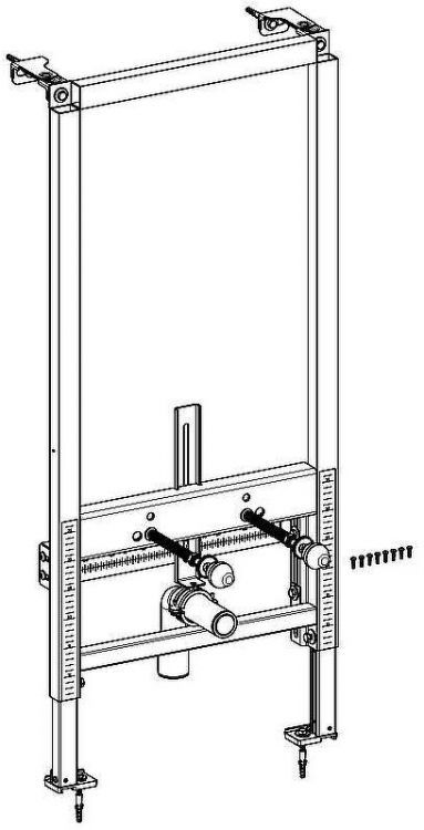 Инсталляция Villeroy&Boch ViConnect 92214800 для биде без клавиши смыва