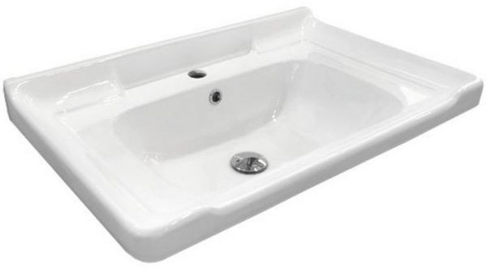 Тумба с раковиной Comforty Рига 70 00-00018684 подвесная Белый глянец