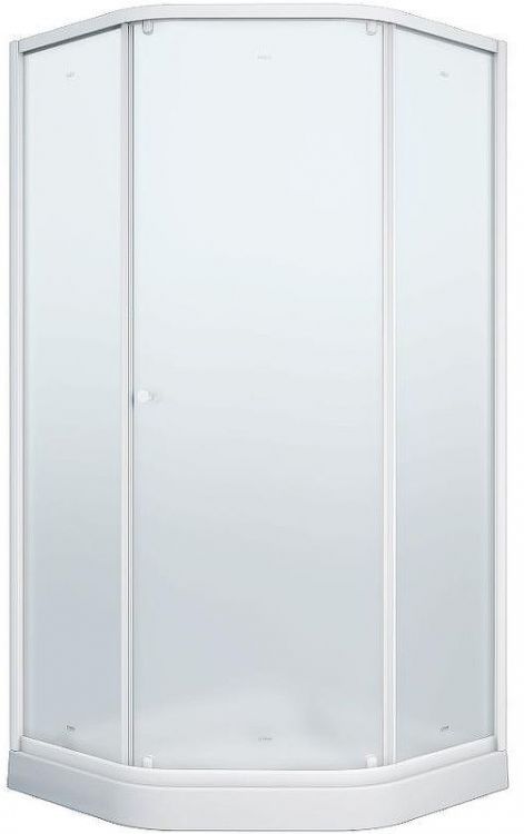 Душевой уголок Parly 90x90 ZEР911FR профиль Белый стекло матовое