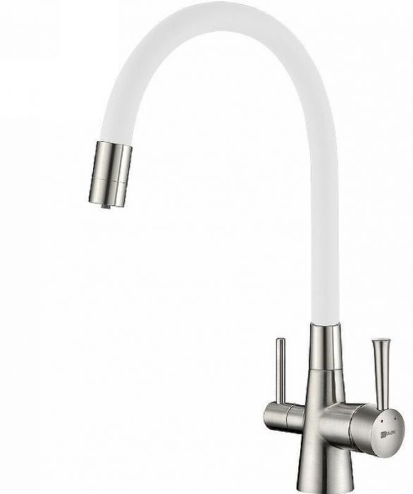 Смеситель для кухни Lemark Comfort LM3075BN-White Хром Белый