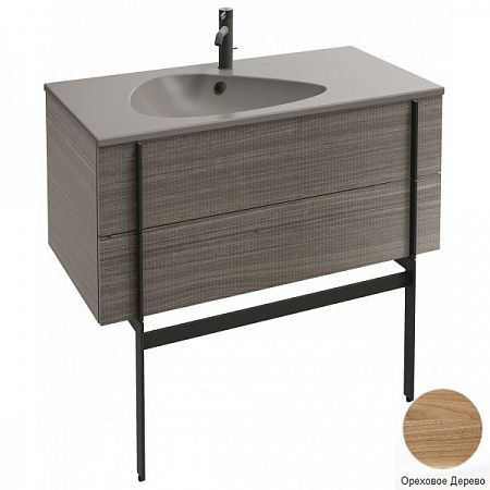 Тумба под раковину 100см Jacob Delafon Nouvelle Vague EB3032-E16 ореховое дерево Тумба под раковину 100см Jacob Delafon Nouvelle Vague EB3032-E16 ореховое дерево