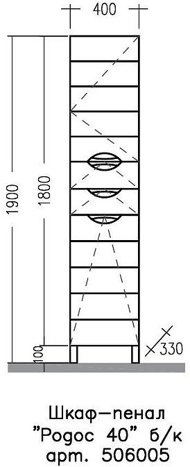Шкаф пенал СанТа Родос 40 506005 с бельевой корзиной цвет Белый