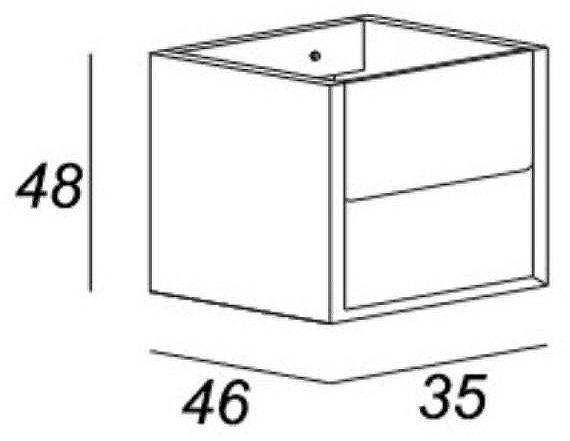 Тумба Cezares Bellagio 35 54718 подвесная Grafite