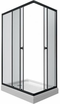 Душевой уголок Triton Вента-Блэк 100х80 Щ0000057855 профиль Черный стекло прозрачное