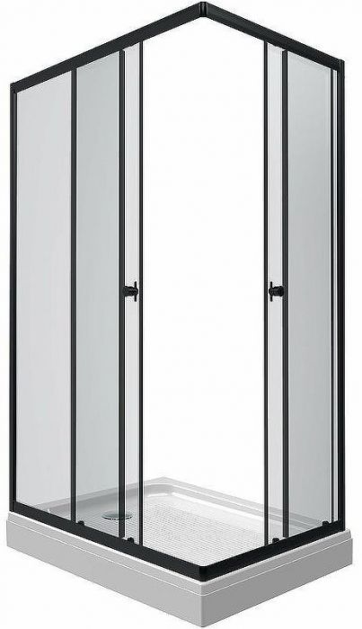 Душевой уголок Triton Вента-Блэк 100х80 Щ0000057855 профиль Черный стекло прозрачное