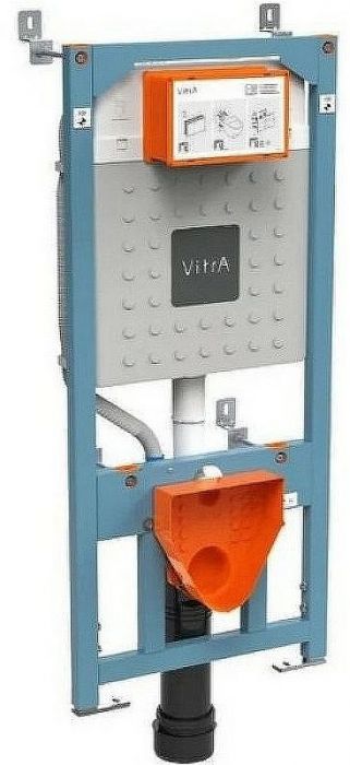 Комплект унитаза с инсталляцией Vitra Normus 9773B003-7201 с сиденьем Микролифт и Белой глянцевой клавишей смыва