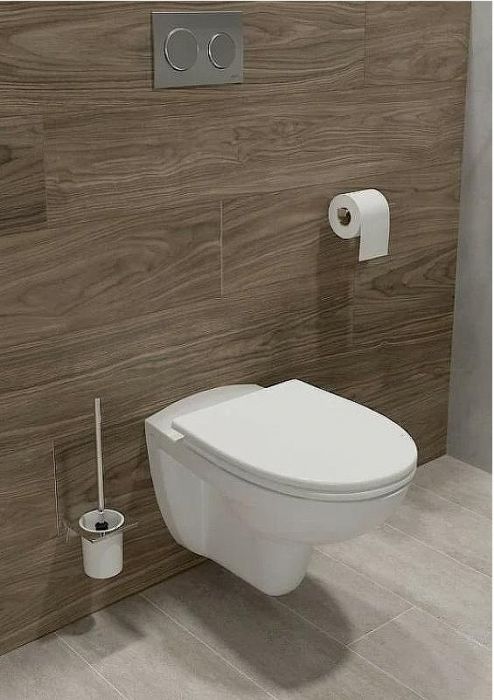 Комплект унитаза с инсталляцией Vitra Normus 9773B003-7201 с сиденьем Микролифт и Белой глянцевой клавишей смыва