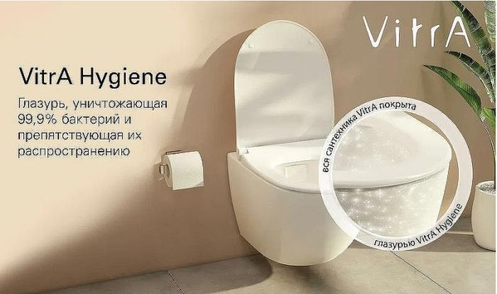 Комплект унитаза с инсталляцией Vitra Normus 9773B003-7201 с сиденьем Микролифт и Белой глянцевой клавишей смыва