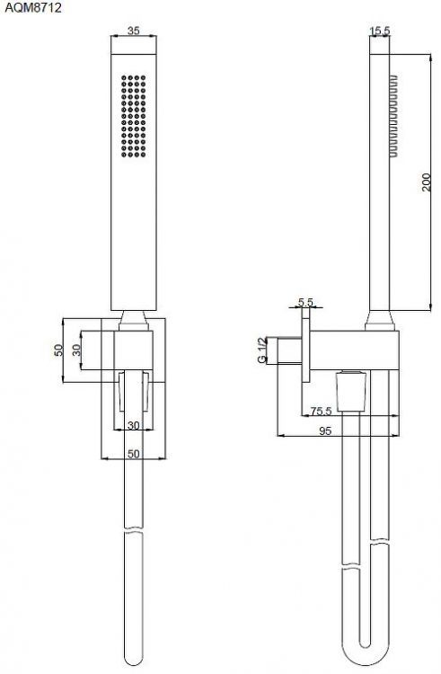 Душевой гарнитур AQUAme Savona AQM8712BG цвет Золото шлифованное Душевой гарнитур AQUAme Savona AQM8712BG цвет Золото шлифованное