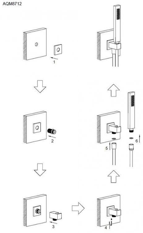 Душевой гарнитур AQUAme Savona AQM8712BG цвет Золото шлифованное Душевой гарнитур AQUAme Savona AQM8712BG цвет Золото шлифованное