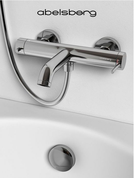 Смеситель для ванны Abelsberg Fluida ERF22516CH цвет Глянцевый хром