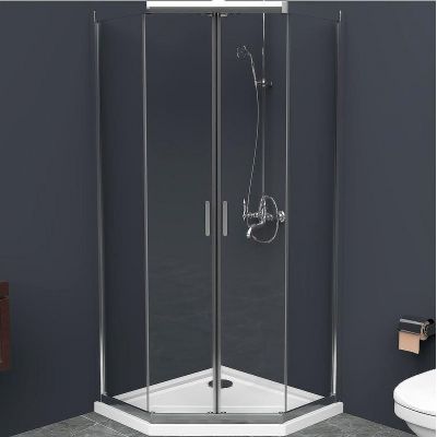 Душевой уголок BelBagno Uno 100х100 UNO-195-P-2-100-C-Cr профиль Хром стекло прозрачное