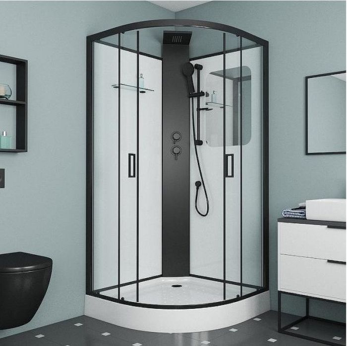 Душевая кабина Grossman GR250 100x100 Черная без гидромассажа