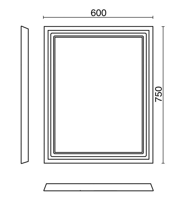 Панель с зеркалом Provence, 60 см зеленый