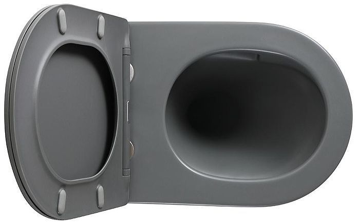 Унитаз Veconi Ento VEN-52TGr подвесной цвет Серый матовый с сиденьем Микролифт