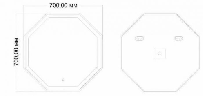 Зеркало Art&Max Argo AM-Arg-700-700-DS-F с подсветкой с сенсорным выключателем