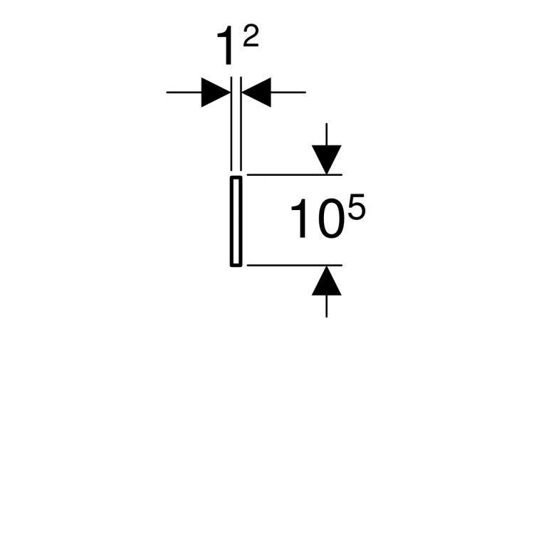 Декоративная панель Geberit Bambini (фронтальная) для детской раковины, под два смесителя, Varicor®: цвет зеленый no. 229